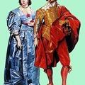 1635 г. Английский граф и дама в придворных туалетах